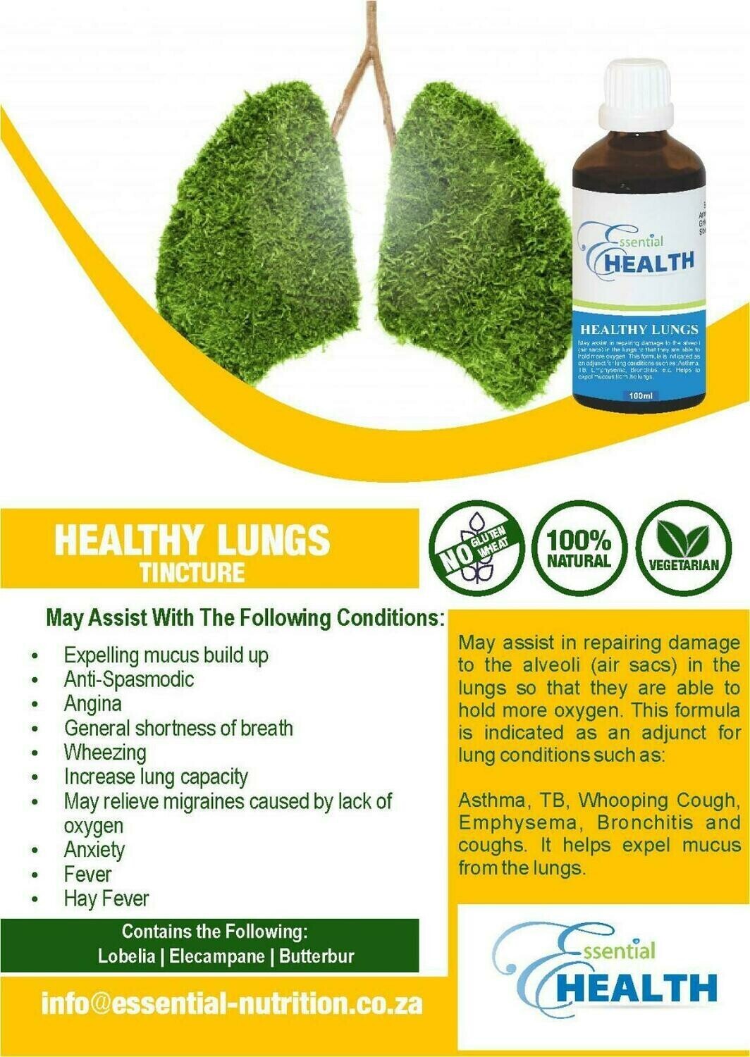 Essential Health Healthy Lungs 100ml