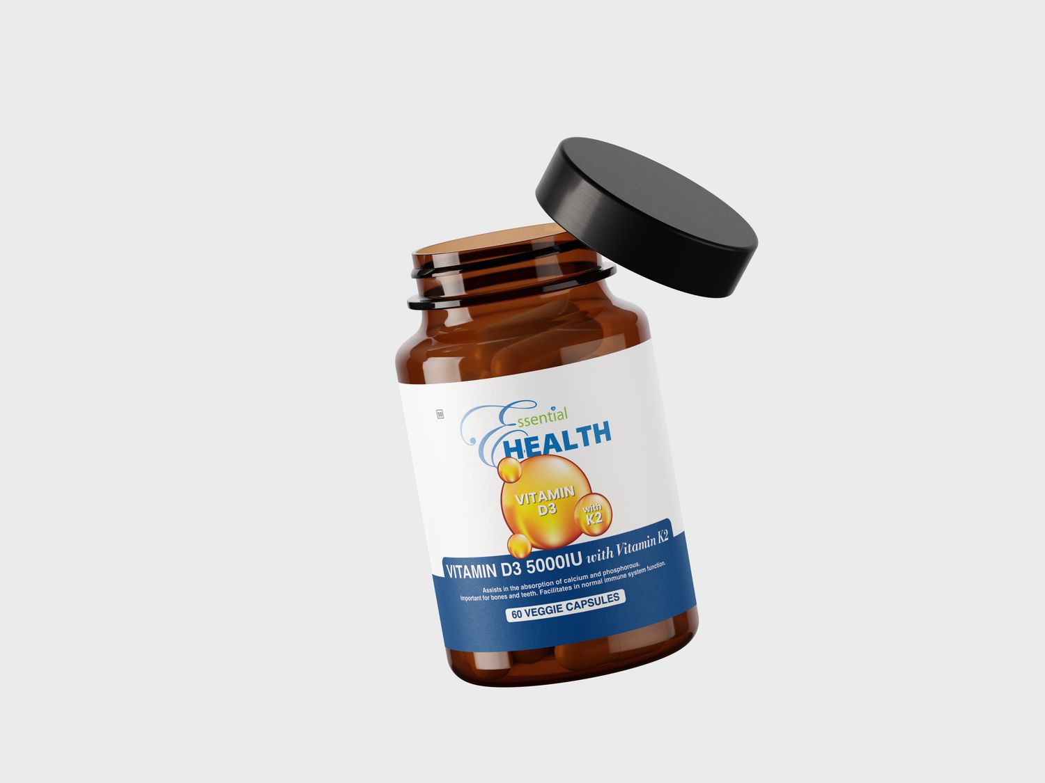 Essential Health Vitamin D3 with K2 South Africa | Bone, Heart &amp; Immune Support | Health Basket