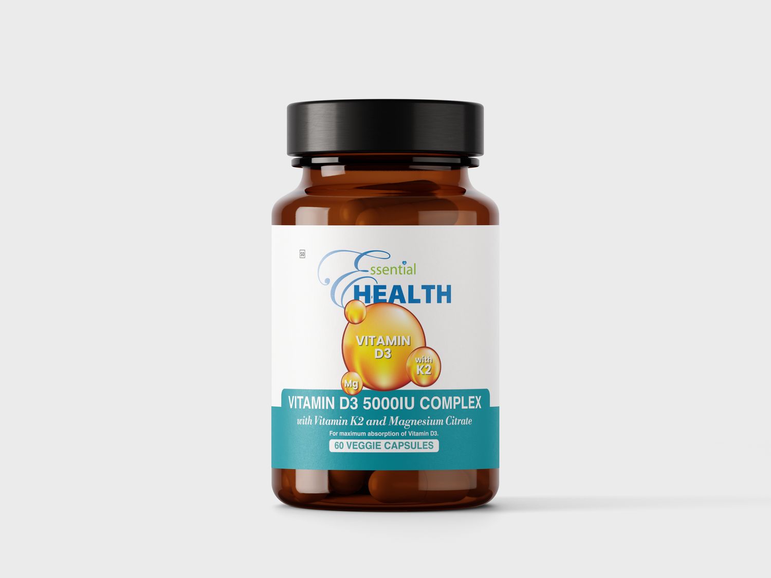 Essential Health Vitamin D3 Complex South Africa | D3 5000 + K2 + Magnesium | Health Basket