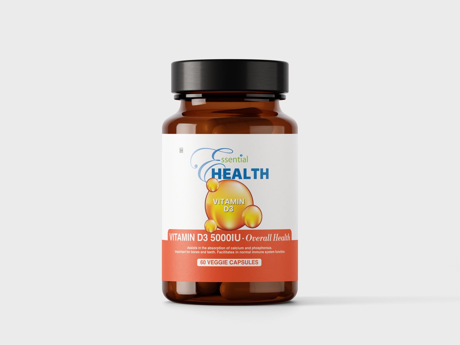 Essential Health Vitamin D3 5000 IU South Africa | Immune &amp; Bone Support | Health Basket