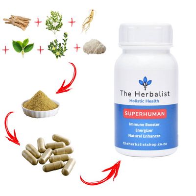 The Herbalist Superhuman Capsules South Africa | Natural Energy &amp; Focus | Health Basket