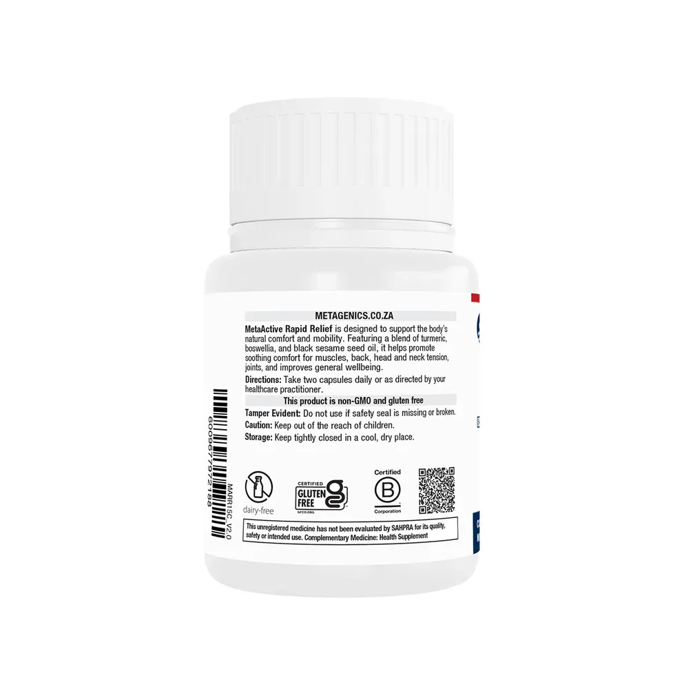 MetaActive Rapid Relief Capsules South Africa | Natural Pain &amp; Inflammation Support | Health Basket