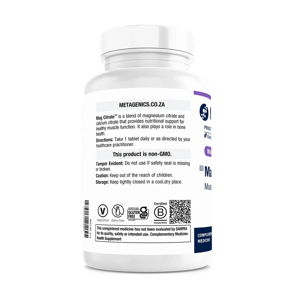Metagenics Magnesium Citrate South Africa | Muscle, Stress &amp; Bone Support | Health Basket