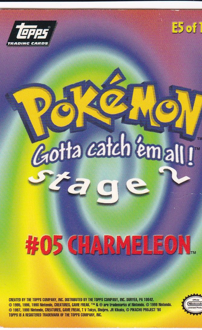 Charmeleon Topps Pokémon Card – Fire Background