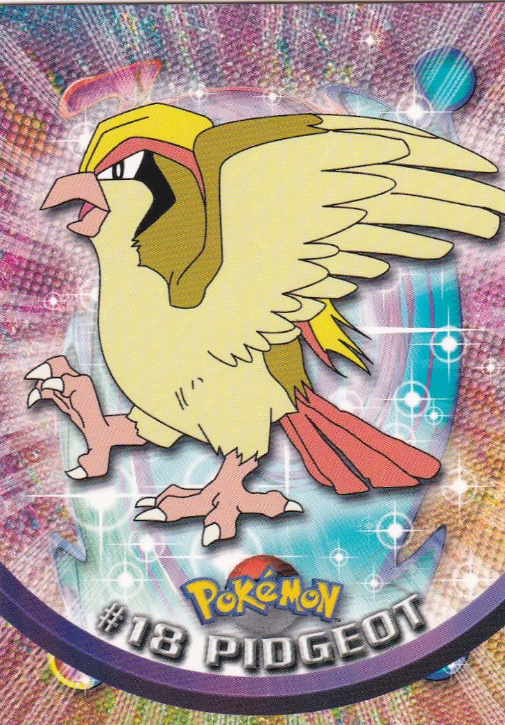 Pidgeot Topps Pokémon Card #18 – Holo Pattern