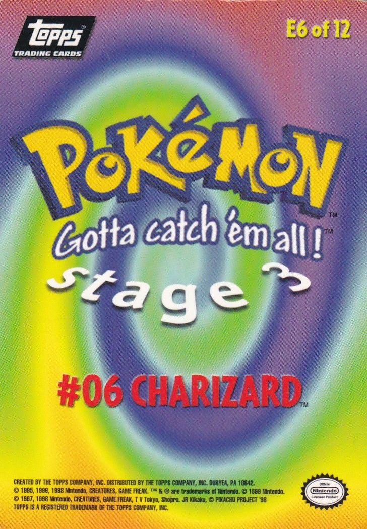 Charizard Topps Pokémon Card – Fire Background