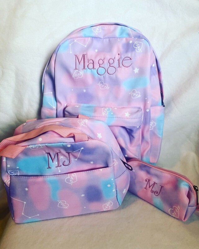 Custom name Backpack &amp; Lunchbox