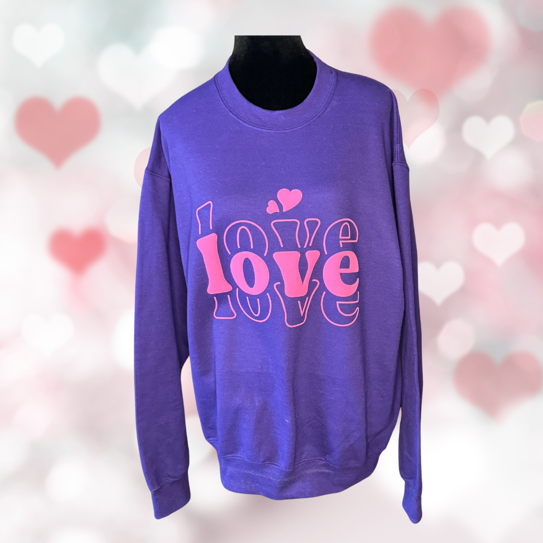 3D Puff Love Crewneck