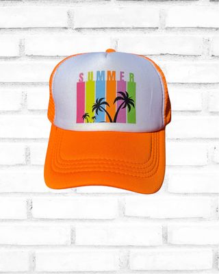 Neon Palm Tree Trucker