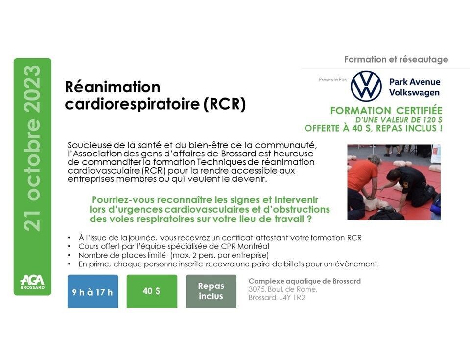 21 octobre 2023: Reanimation cardiorespiratoire (RCR)