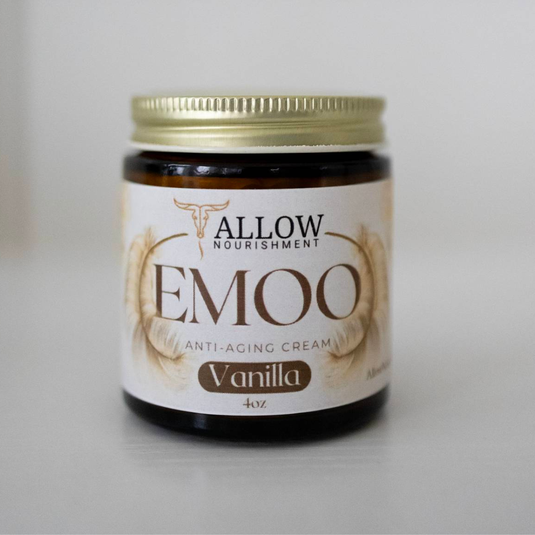 Vanilla Emoo cream 4 oz, Vanilla Emoo: Medium 4oz jar