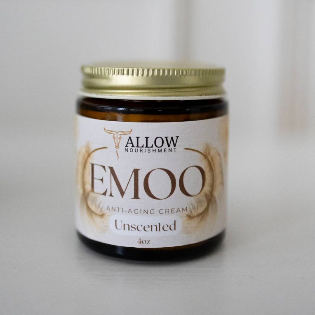 Unscented Emoo Cream 4 oz jar, Emoo: Medium 4oz jar