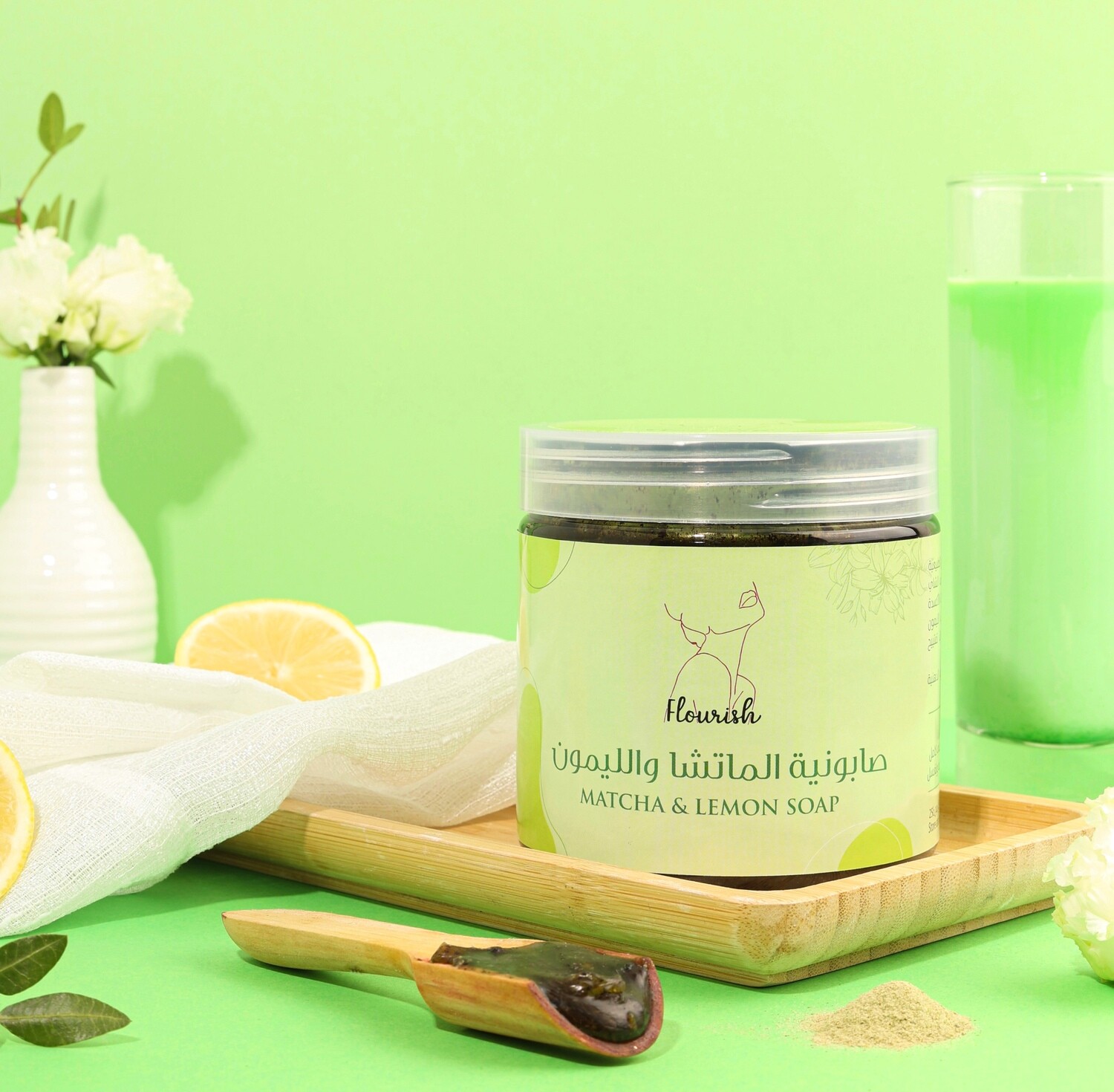 Flourish Body Lemon &amp; Macha Soap