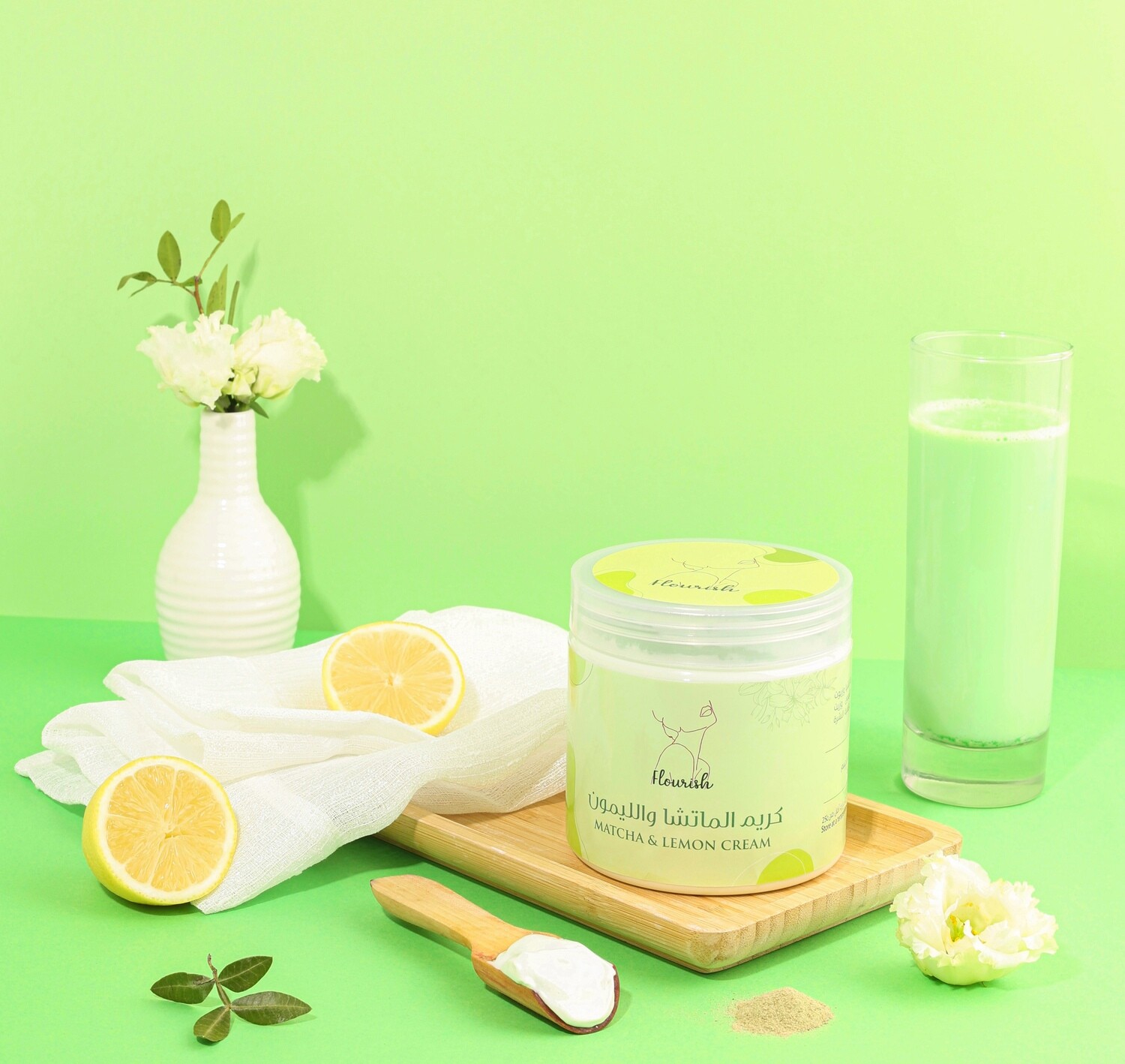 Flourish Body Lemon & Macha Cream Flourish Body Lemon & Macha Cream