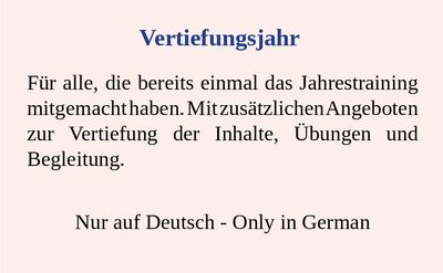 Specialization Year - Only in German