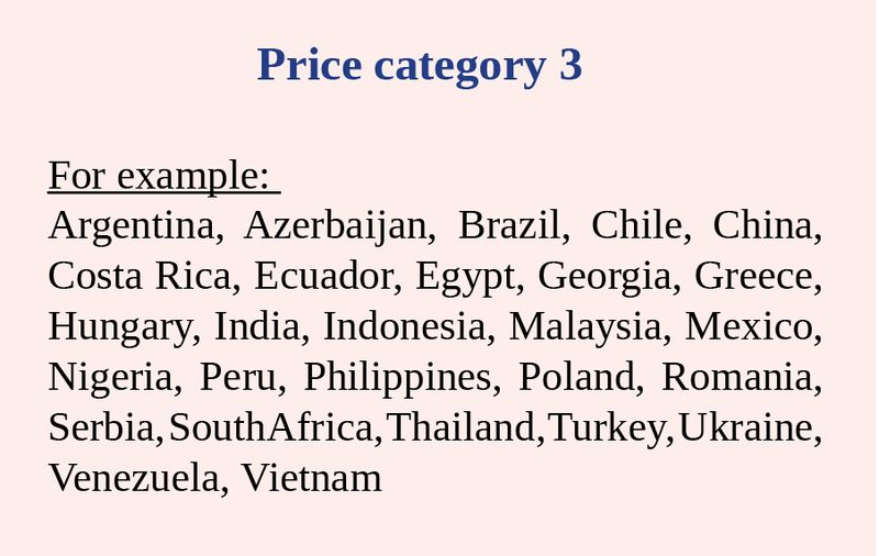 Registration - Price category 3