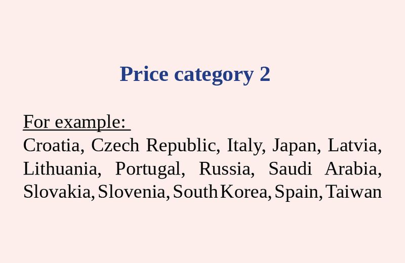 Registration - Price category 2