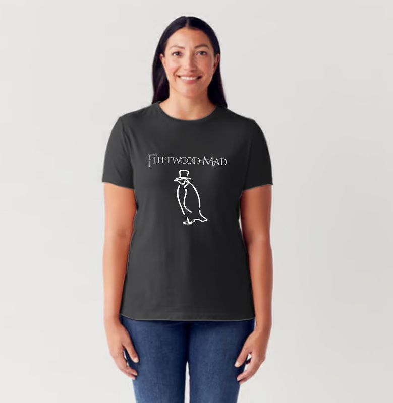 Womens Fleetwood Mad Official Band T Shirt Penguin Print