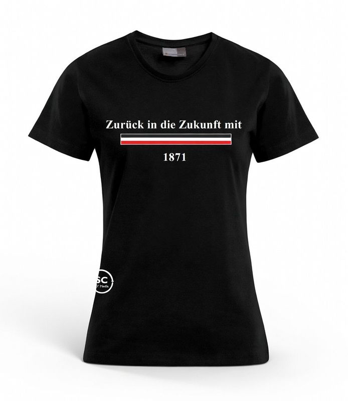 T-Shirt Damen „Zurück in die Zukunft“ schwarz