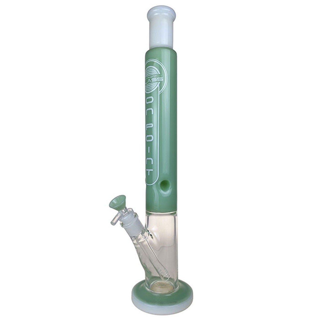 18" Slyme Dual Color Tube Cylinder Straight Water Pipe