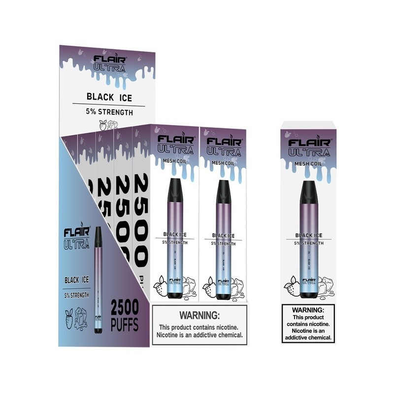 Flair Ultra 2500 Puffs, Flavor: Black Ice