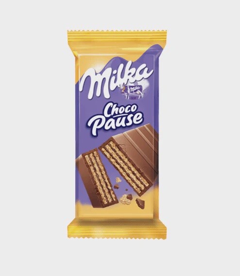 Milka Choco Pause Milk Chocolate Coated Wafers with Chocolate Filling (45g)