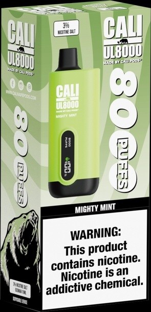 Cali UL8000 3%, Flavor: Mighty Mint