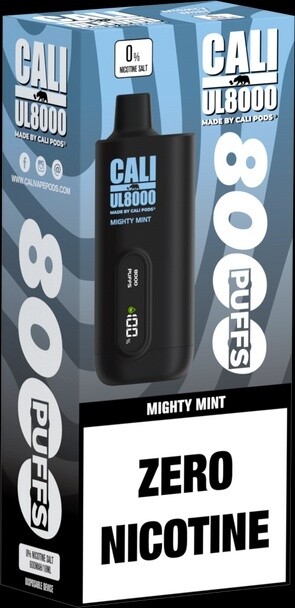 Cali UL8000 ZERO NIC, Flavor: Mighty Mint