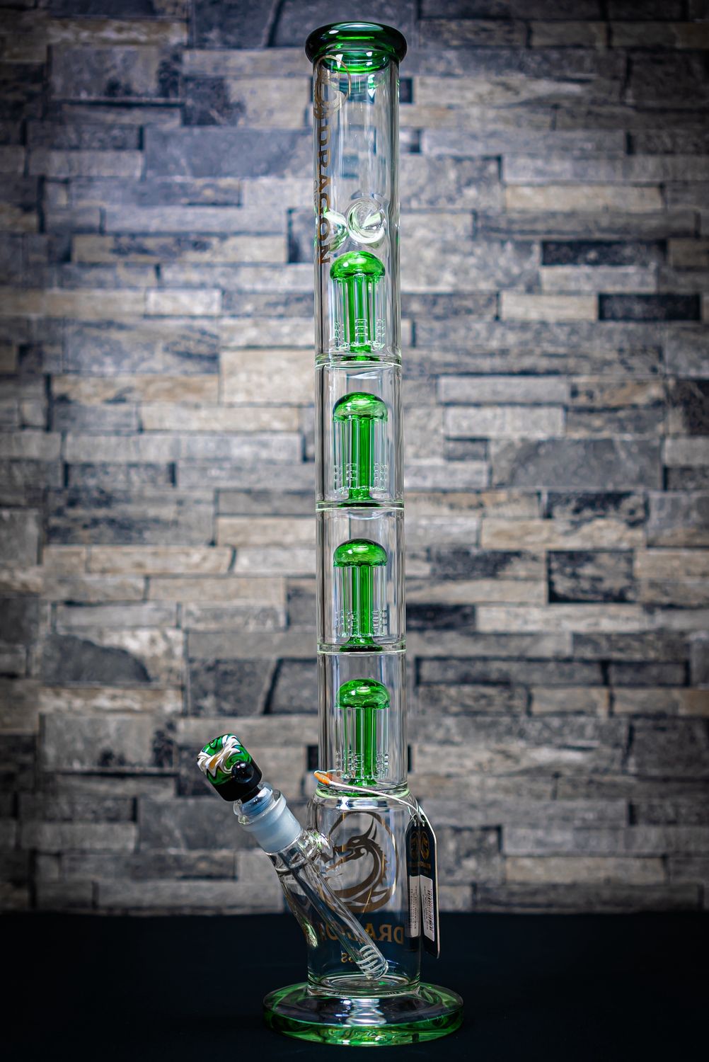 Dragon Glass 24&quot; 4 Tier Perc | Green