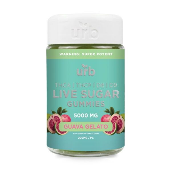 URB A Live Resin Gummies 5000mg 25ct, Flavor: Guava Gelato
