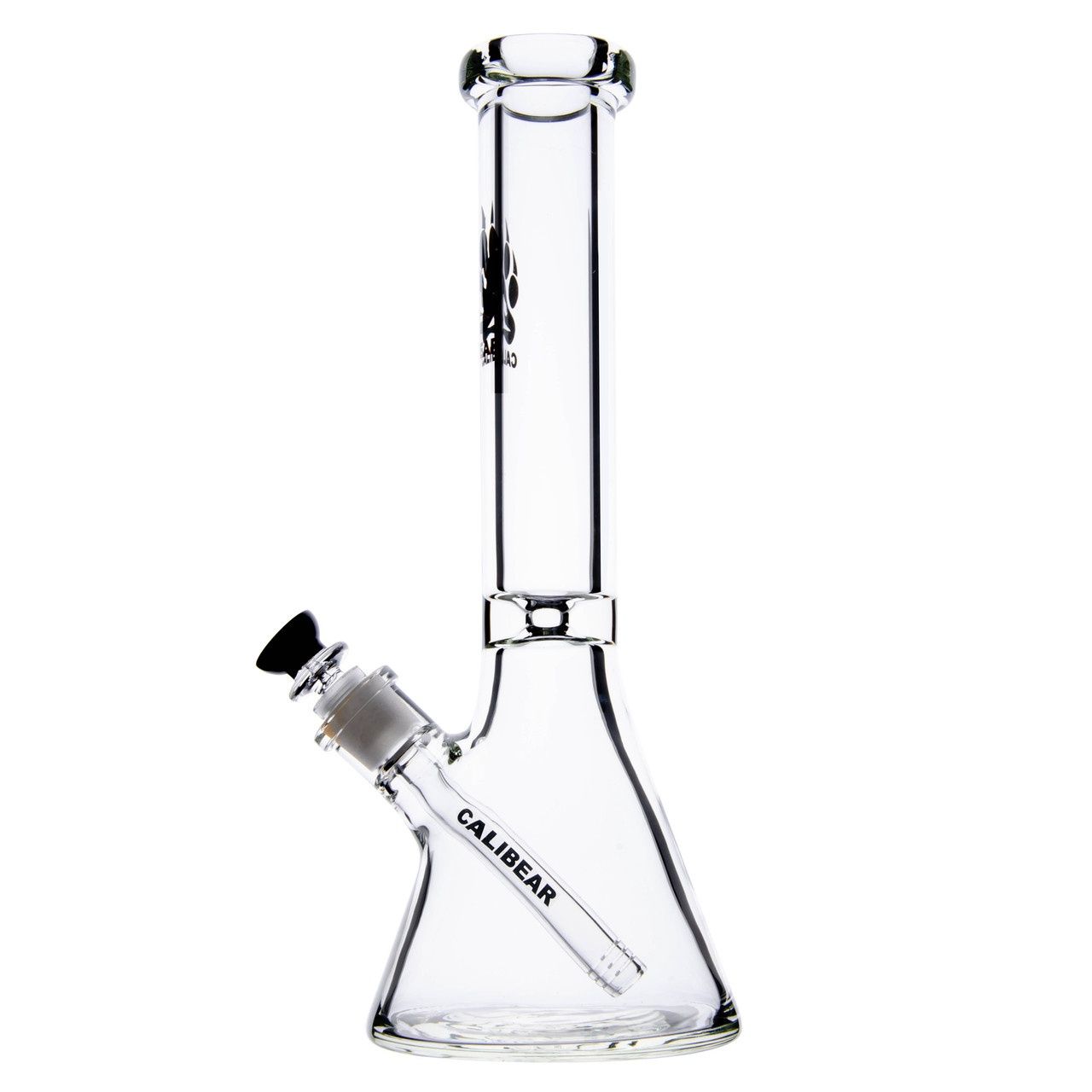 Cali Bear 14&quot; Beaker 9mm, Color: Transparent Black