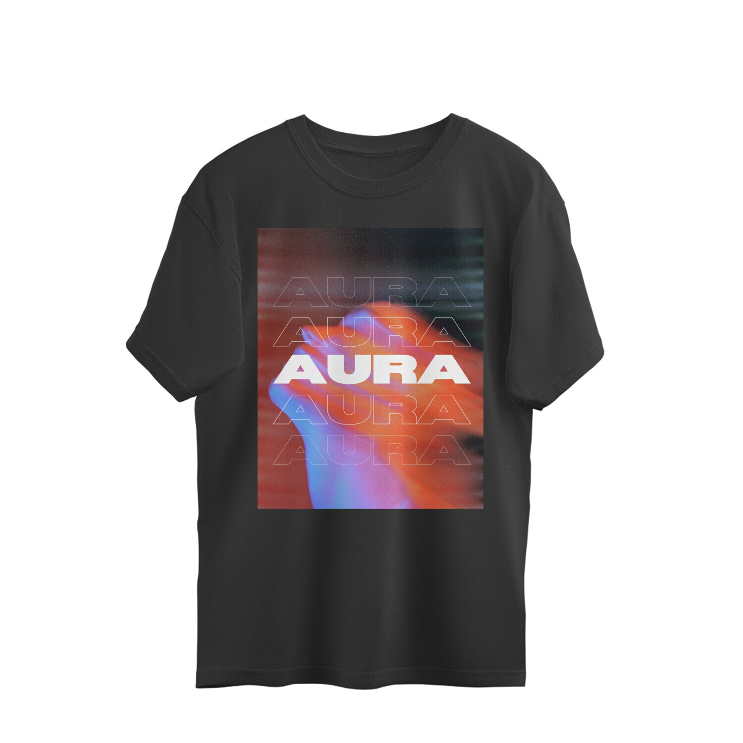 AURA Front Print Oversized Tshirt