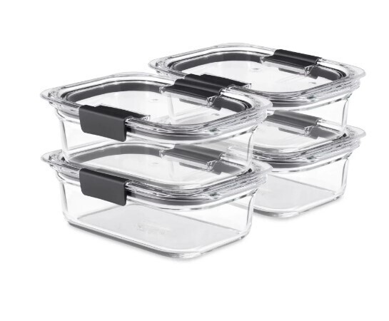 Latching Lids Glass Container