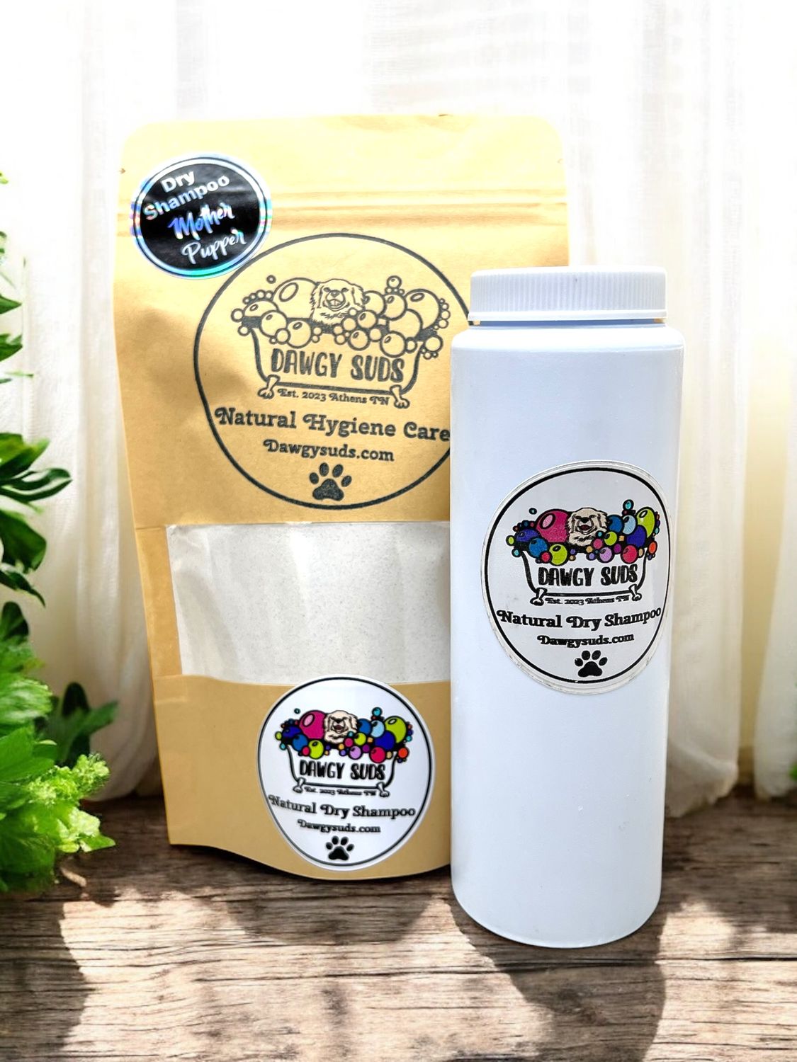 Natural Dry Shampoo Powder Sifter Bottle Starter Pack