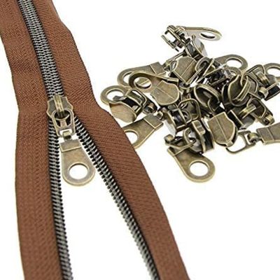 Zipper Tape #5- Brown and Bronze