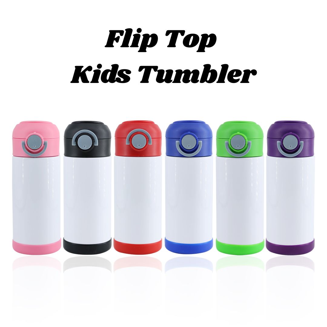 Kids Flip Top Tumbler, 12oz Blank