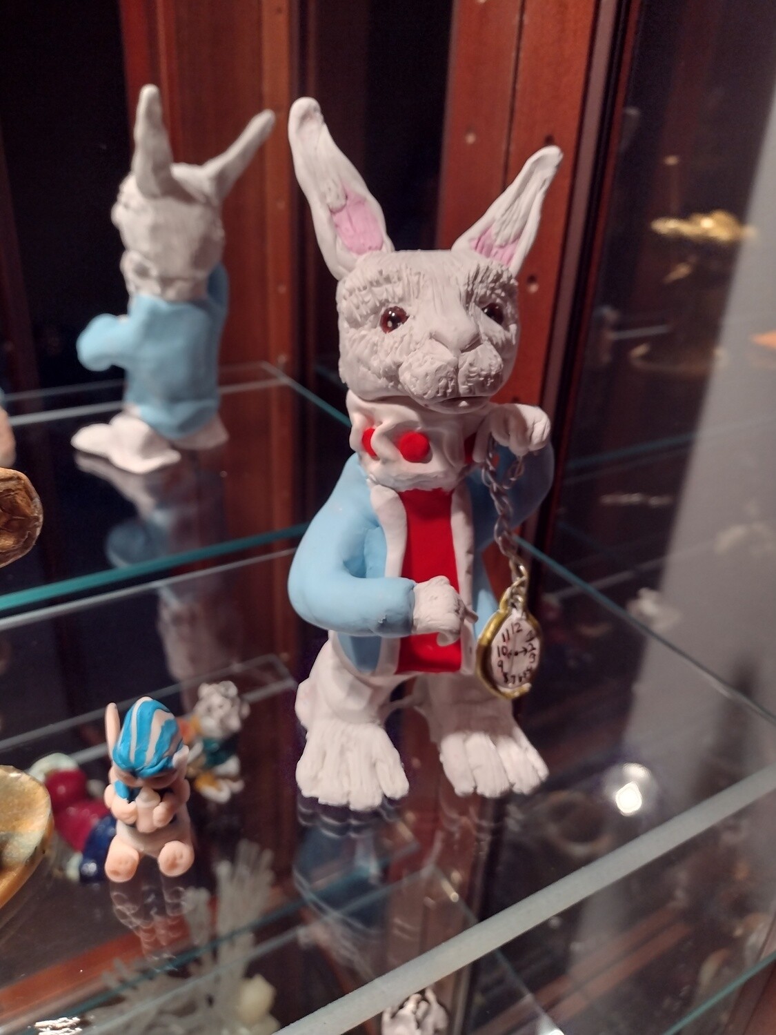 Hand Crafted Alice In Wonderland Rabbit Sculpture