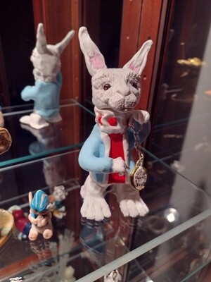 Hand Crafted Alice In Wonderland Rabbit Sculpture