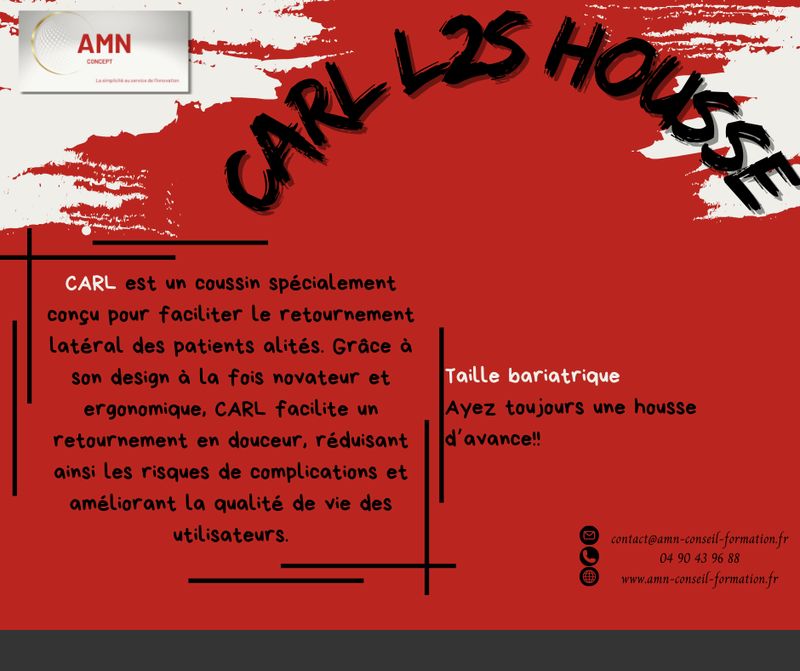 Housse CARL, L 2S — Coussin d'Aide au Retournement Latéral (bariatrique 2 sangles)