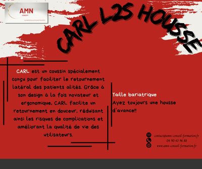Housse CARL, L 2S — Coussin d'Aide au Retournement Latéral (bariatrique 2 sangles)