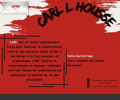 Housse CARL, L — Coussin d'Aide au Retournement Latéral (bariatrique)