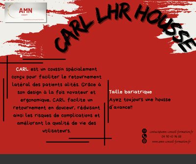 Housse CARL, L HR — Coussin d'Aide au Retournement Latéral (bariatrique Hauteur Réduite)