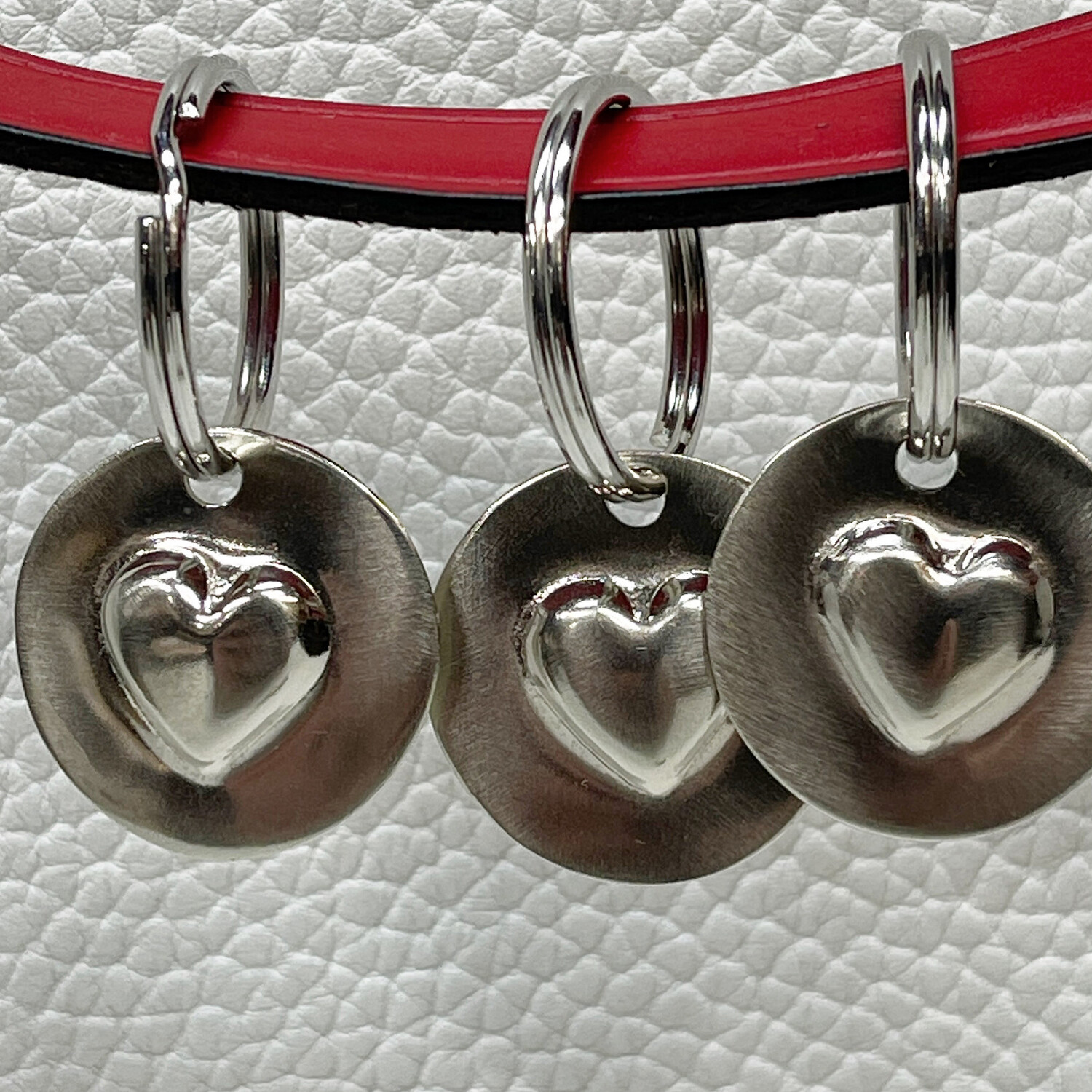 Hand Stamp Heart Keychain