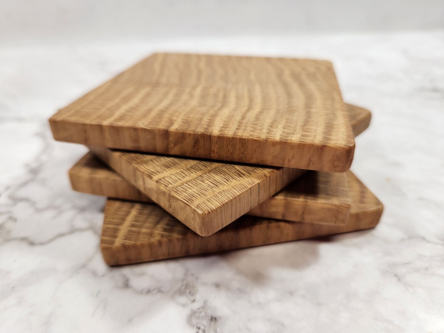 Item No. 1958 - Red Oak Coasters (4)
