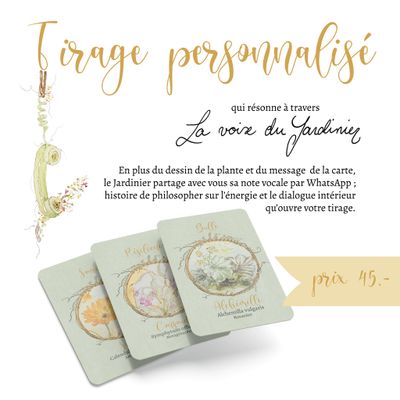 La voix du Jardinier, tirage personnalisé
