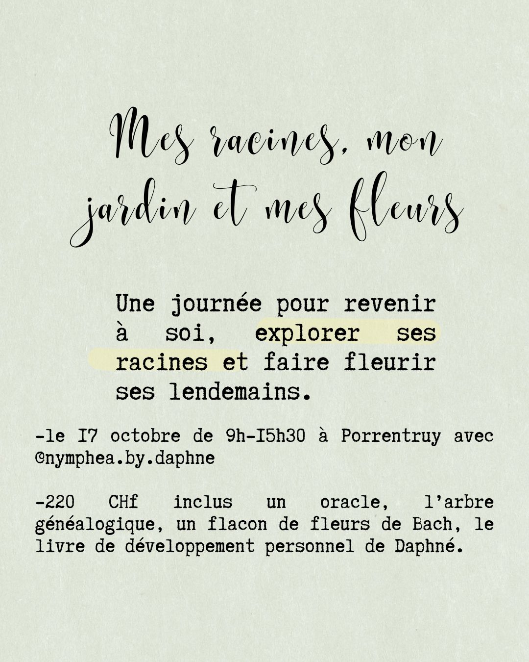 Mes racines, mon jardin et mes fleurs