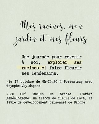 Mes racines, mon jardin et mes fleurs