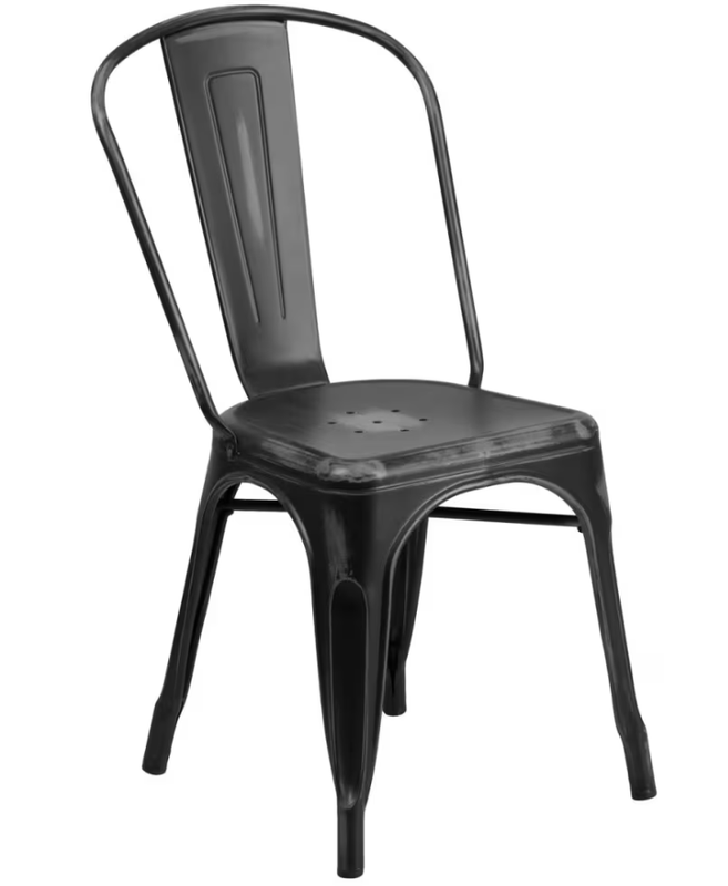 Bistro Black Metal Chair