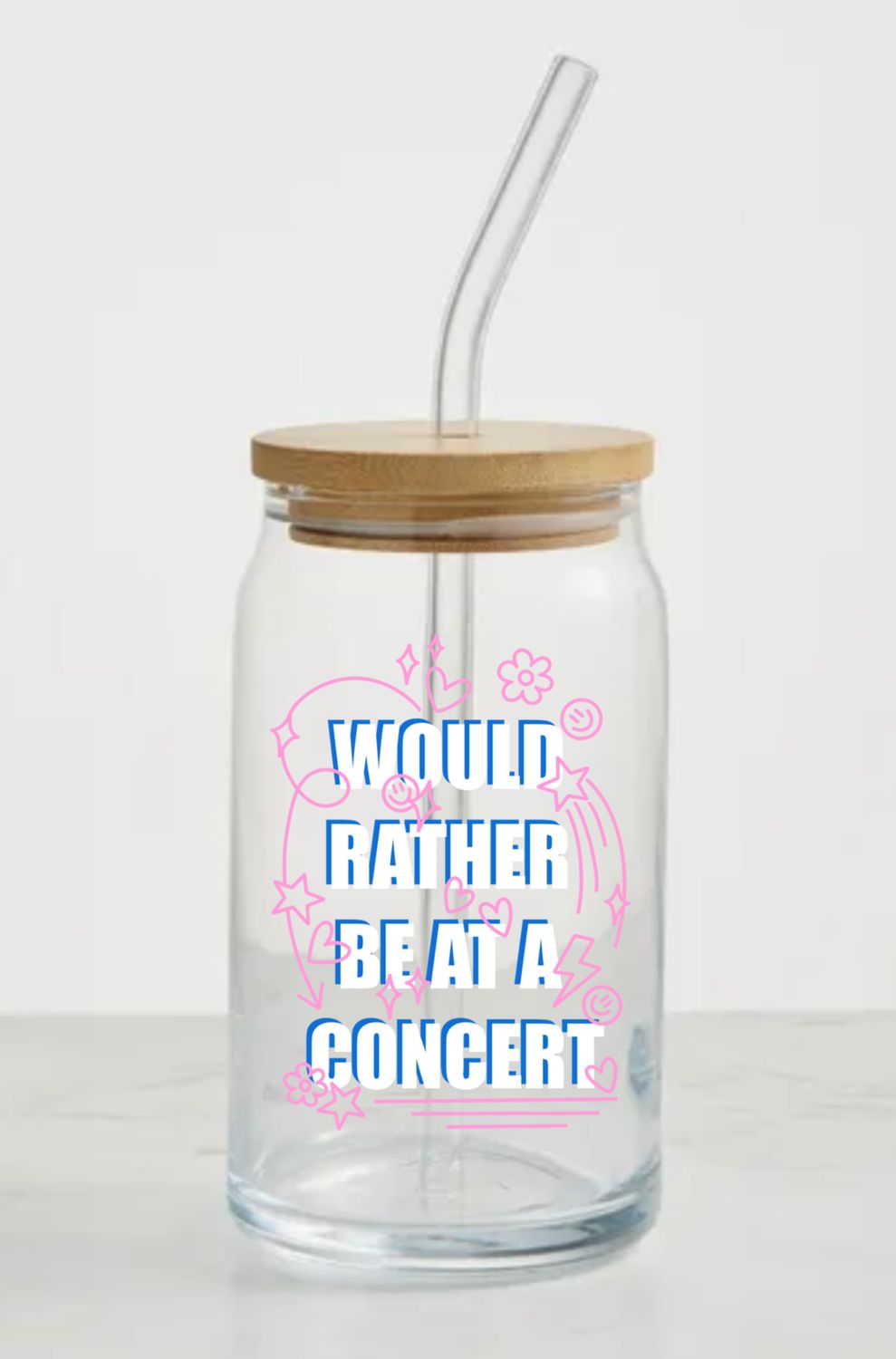Would Rather be at a concert Glass can (20oz)