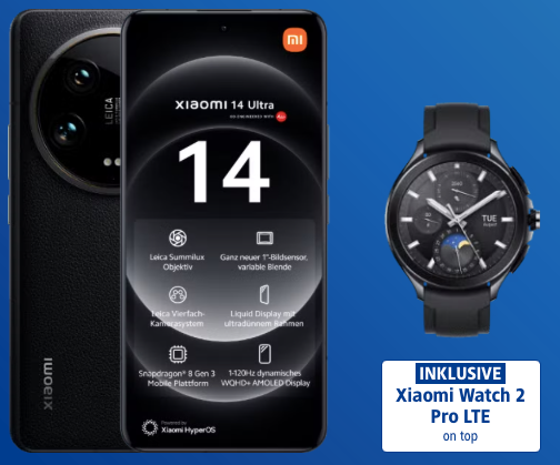 Xiaomi 14 Ultra| 5G inkl. Watch 2 Pro LTE